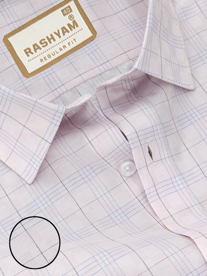 Antonello Light Pink With Blue Box Multi Checks Premium Cotton Shirt