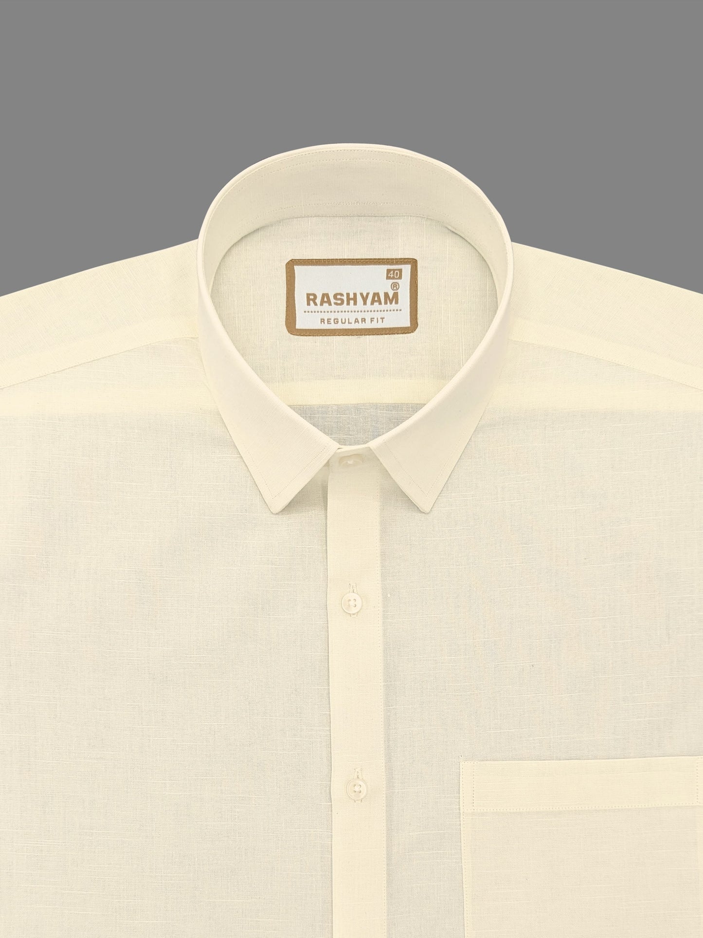 Italian Linen Cotton Milky Cream Formal Shirt For men