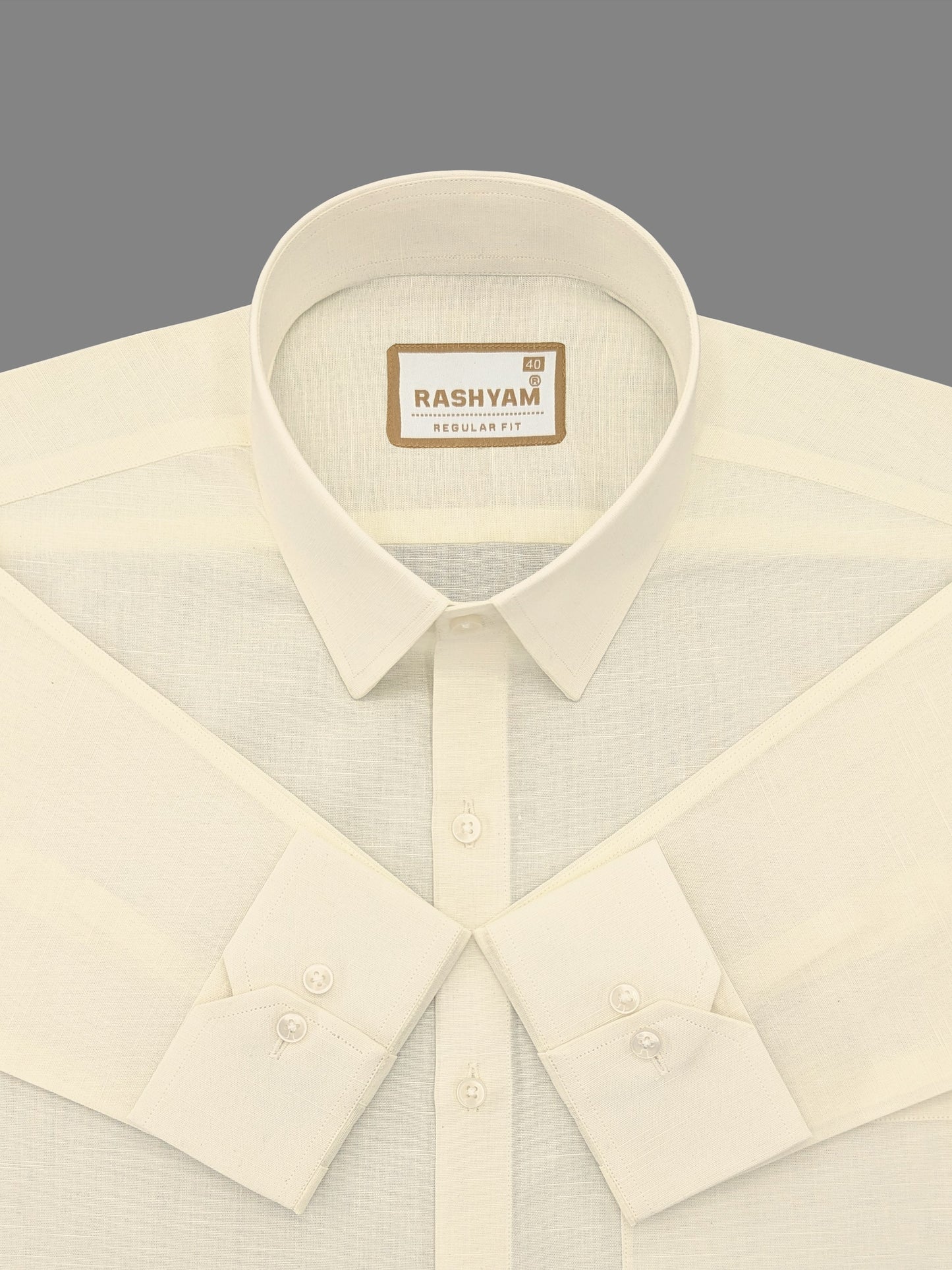 Italian Linen Cotton Milky Cream Formal Shirt For men