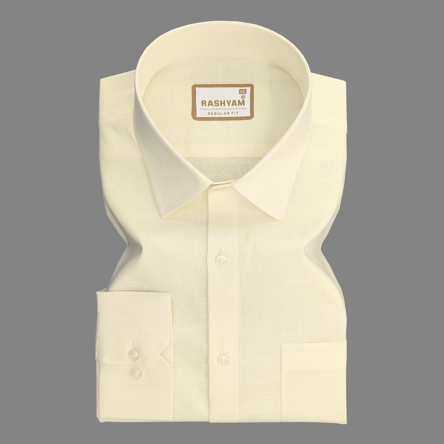 Italian Linen Cotton Milky Cream Formal Shirt For men