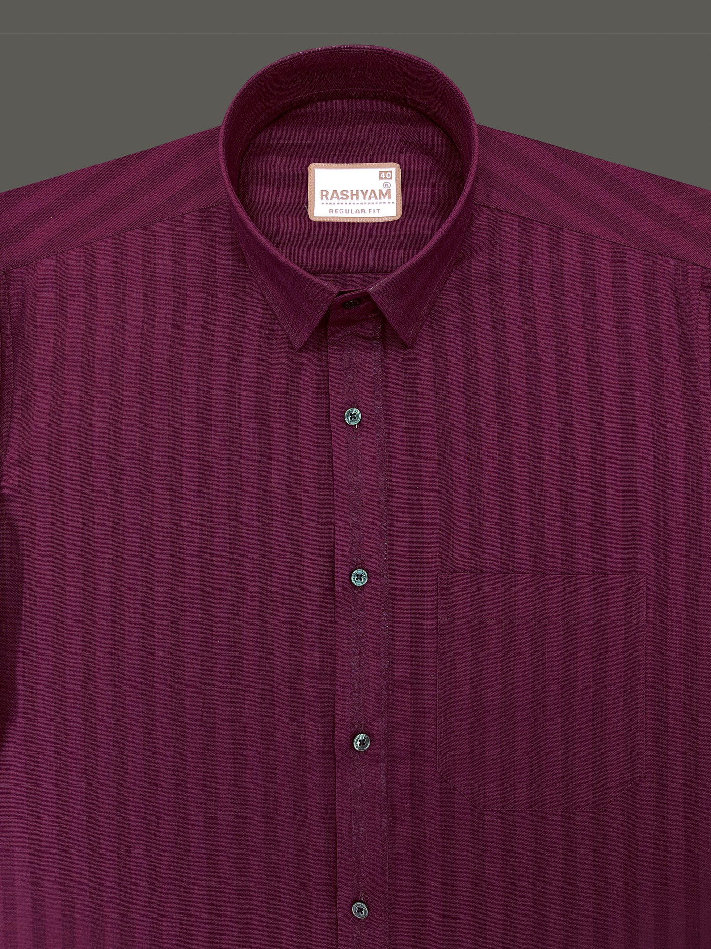 Maroon Line Luxurious Linen Cotton Shirt