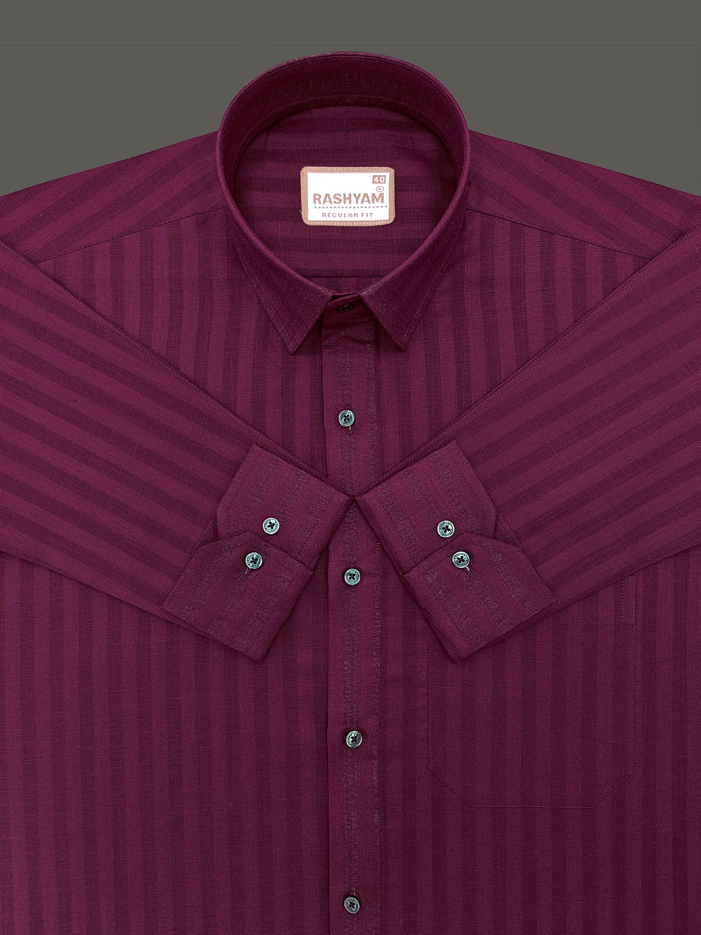 Maroon Line Luxurious Linen Cotton Shirt