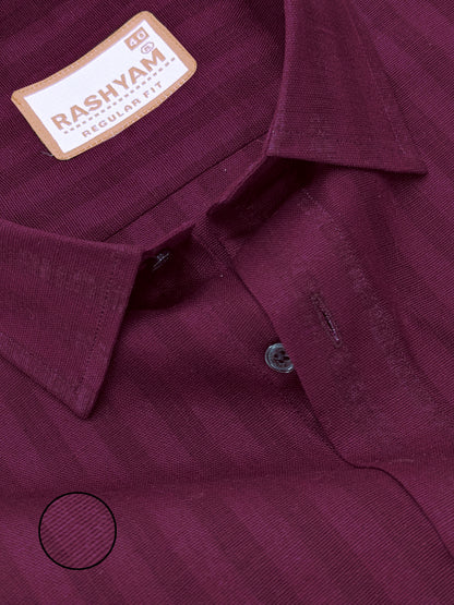 Maroon Line Luxurious Linen Cotton Shirt
