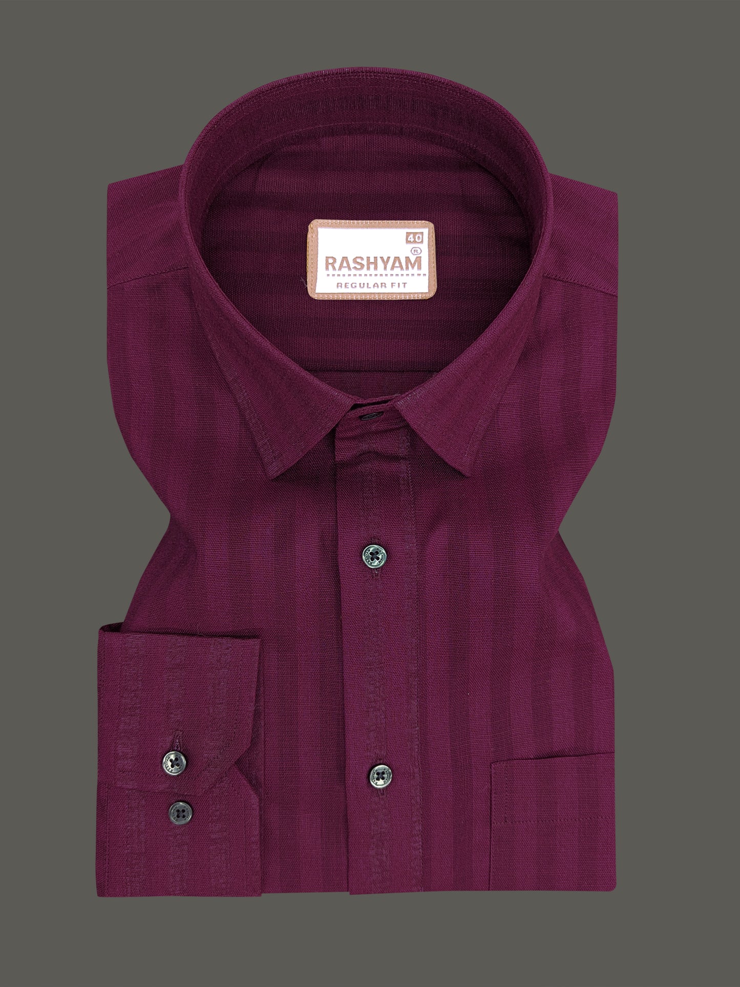 Maroon Line Luxurious Linen Cotton Shirt