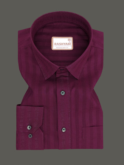 Maroon Line Luxurious Linen Cotton Shirt
