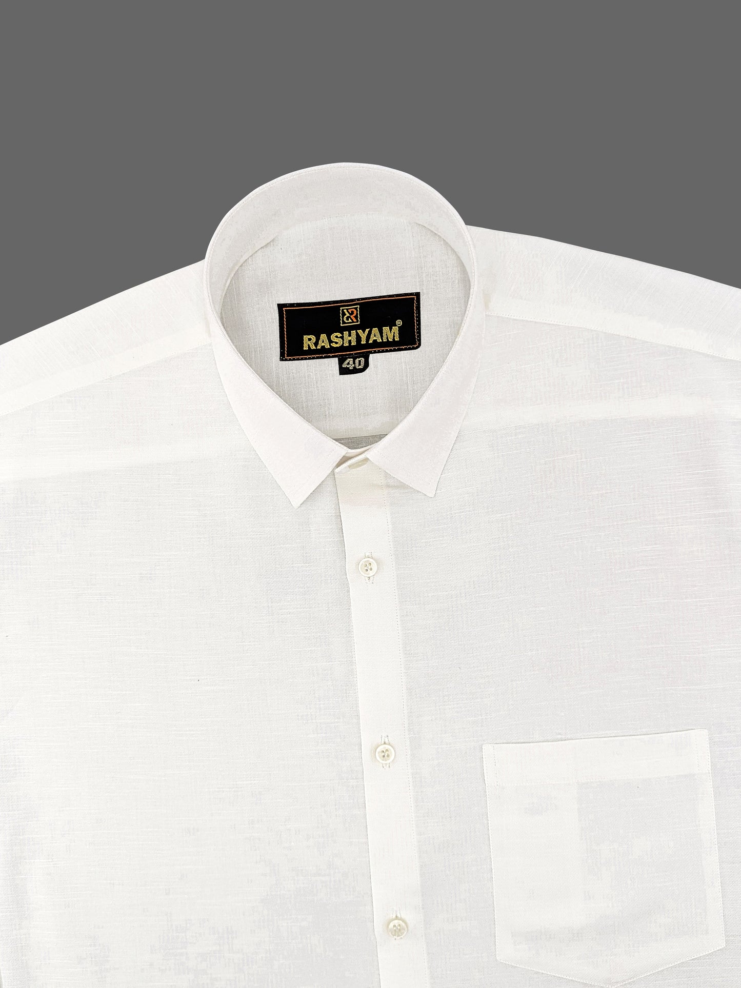 Bright White Luxurious Italian Linen Shirt