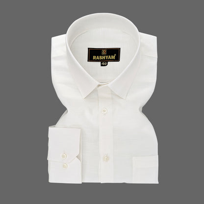 Bright White Luxurious Italian Linen Shirt