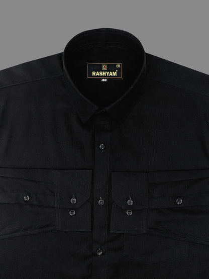 Black Supper Soft Premium Giza Cotton Formal Shirt