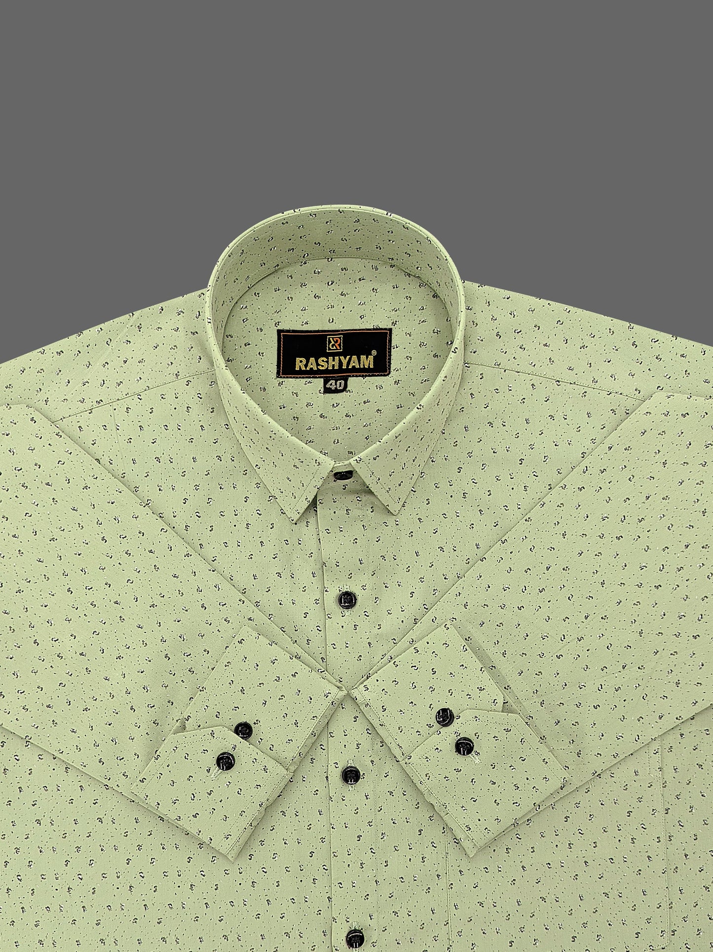 Civita Green Printed Luxury Cotton Shirt For men