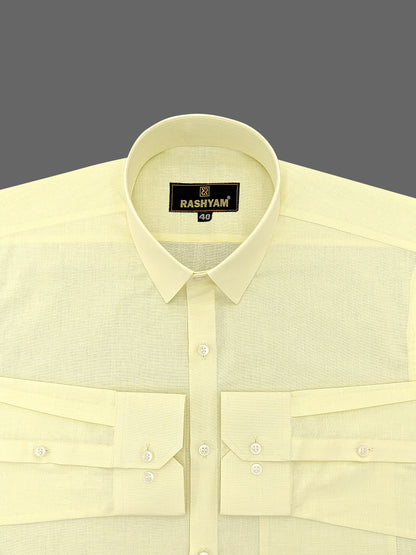 Lemon Yellow Luxurious Italian Linen Shirt