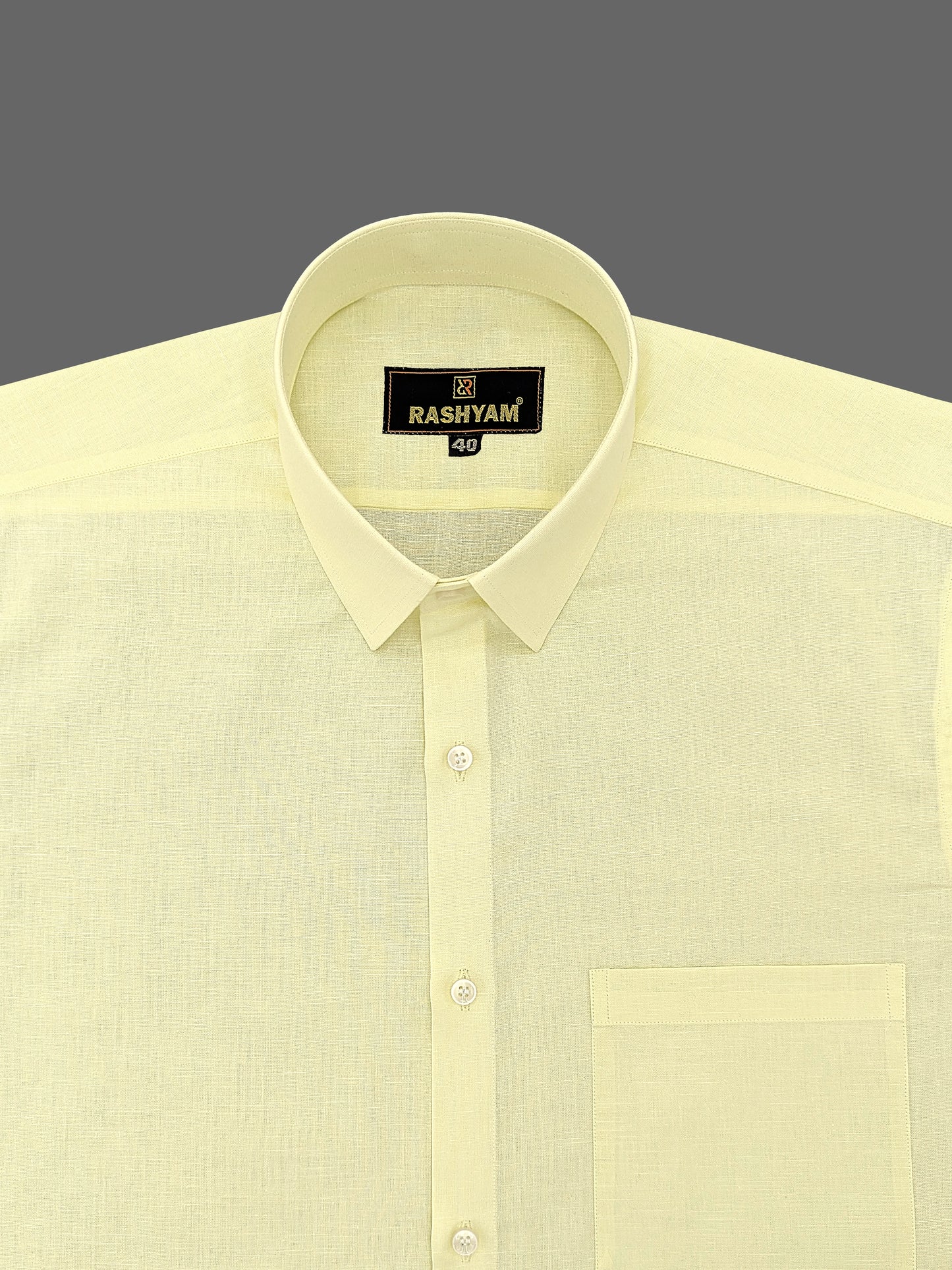 Lemon Yellow Luxurious Italian Linen Shirt