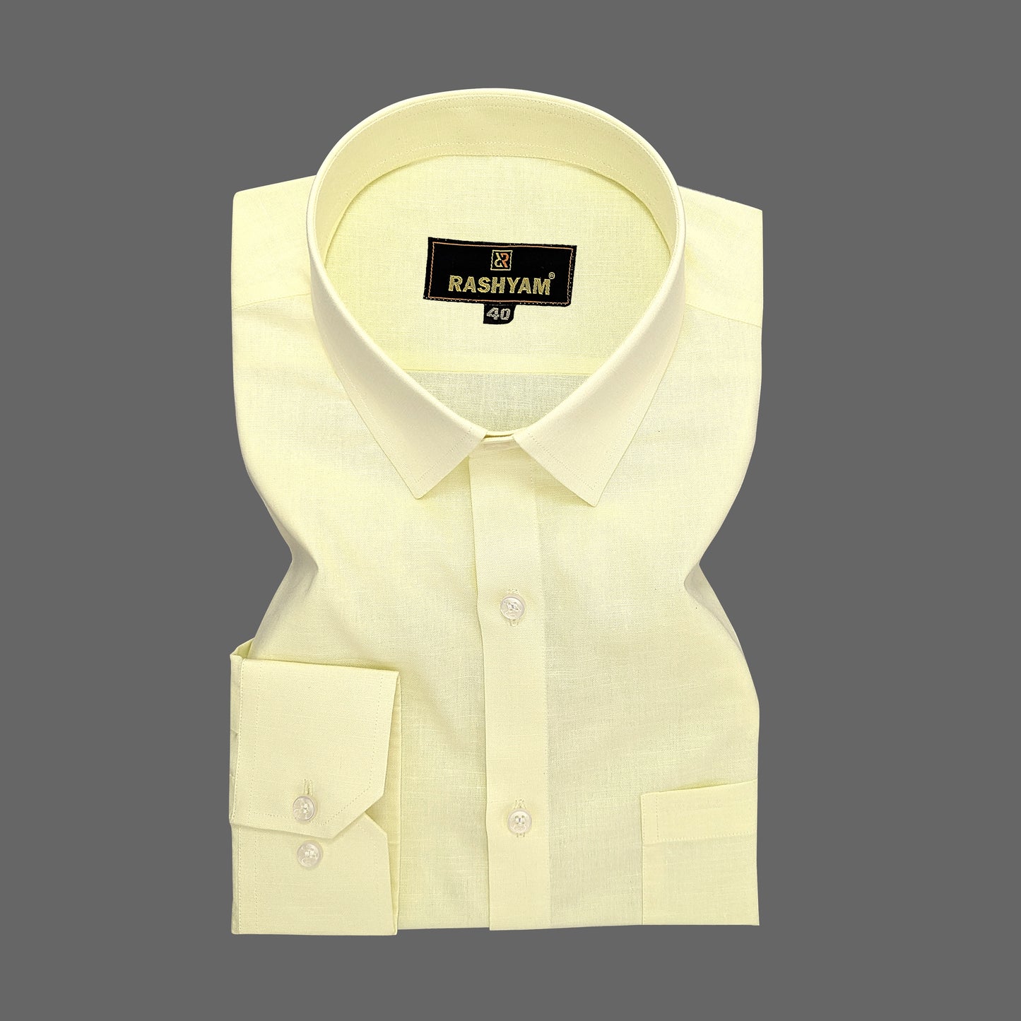 Lemon Yellow Luxurious Italian Linen Shirt