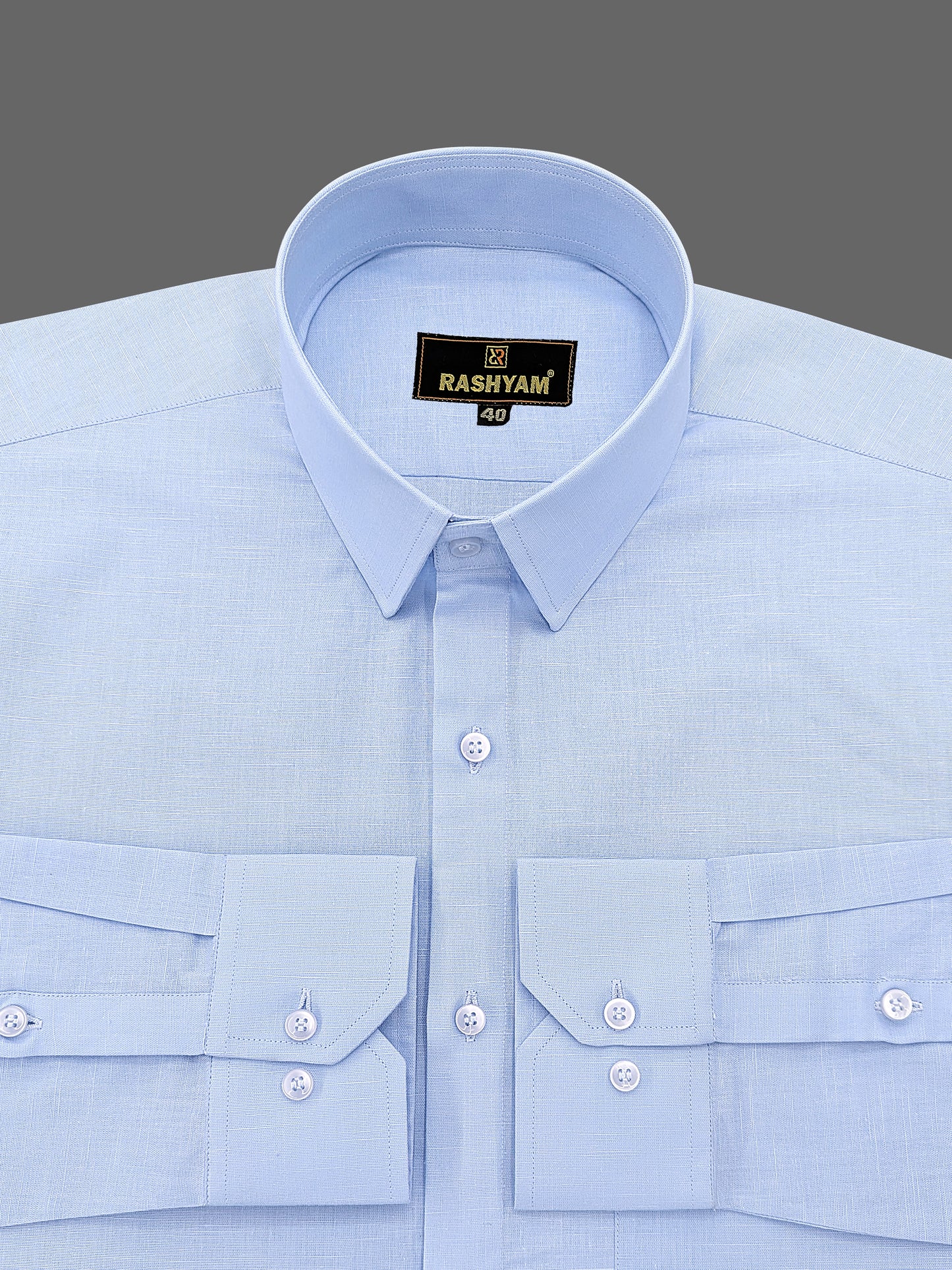 Italian Premium Linen Light Blue Formal shirt for men