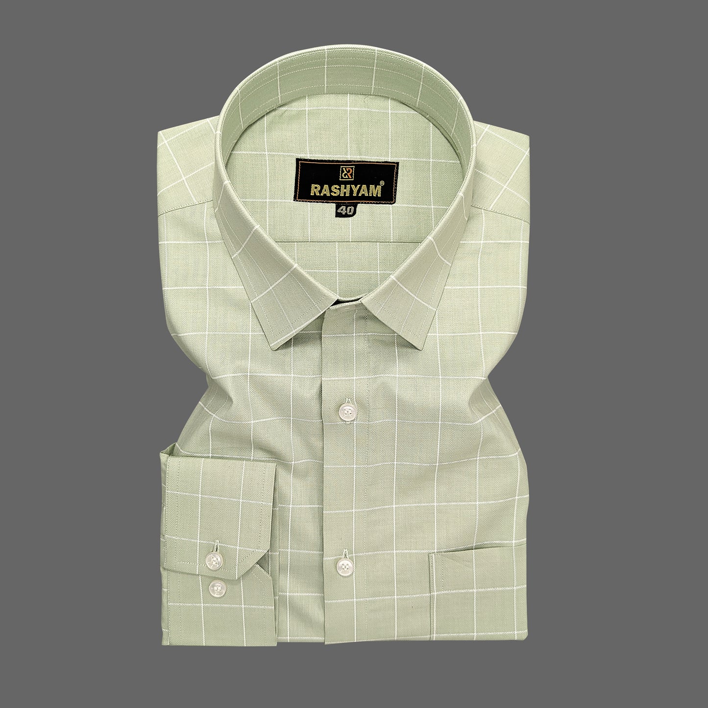 Cassino Beryl Green Luxurious Soft Cotton Formal Shirt For Men