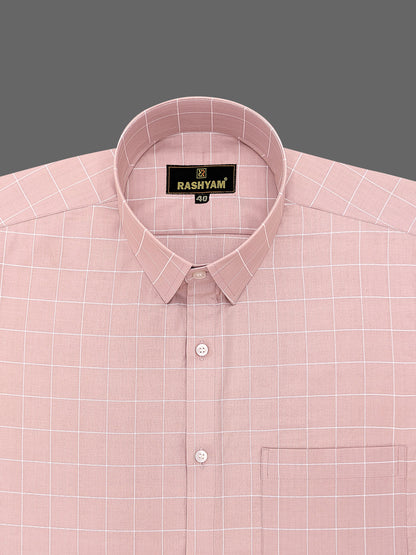 Cassino Cavern Pink Luxurious Soft Cotton Formal Shirt For Men