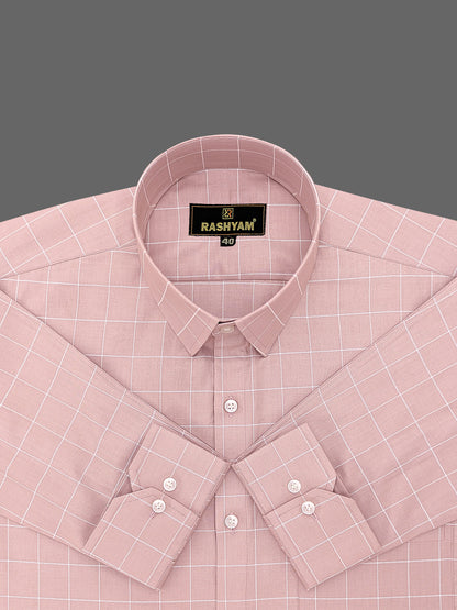 Cassino Cavern Pink Luxurious Soft Cotton Formal Shirt For Men