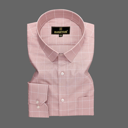 Cassino Cavern Pink Luxurious Soft Cotton Formal Shirt For Men