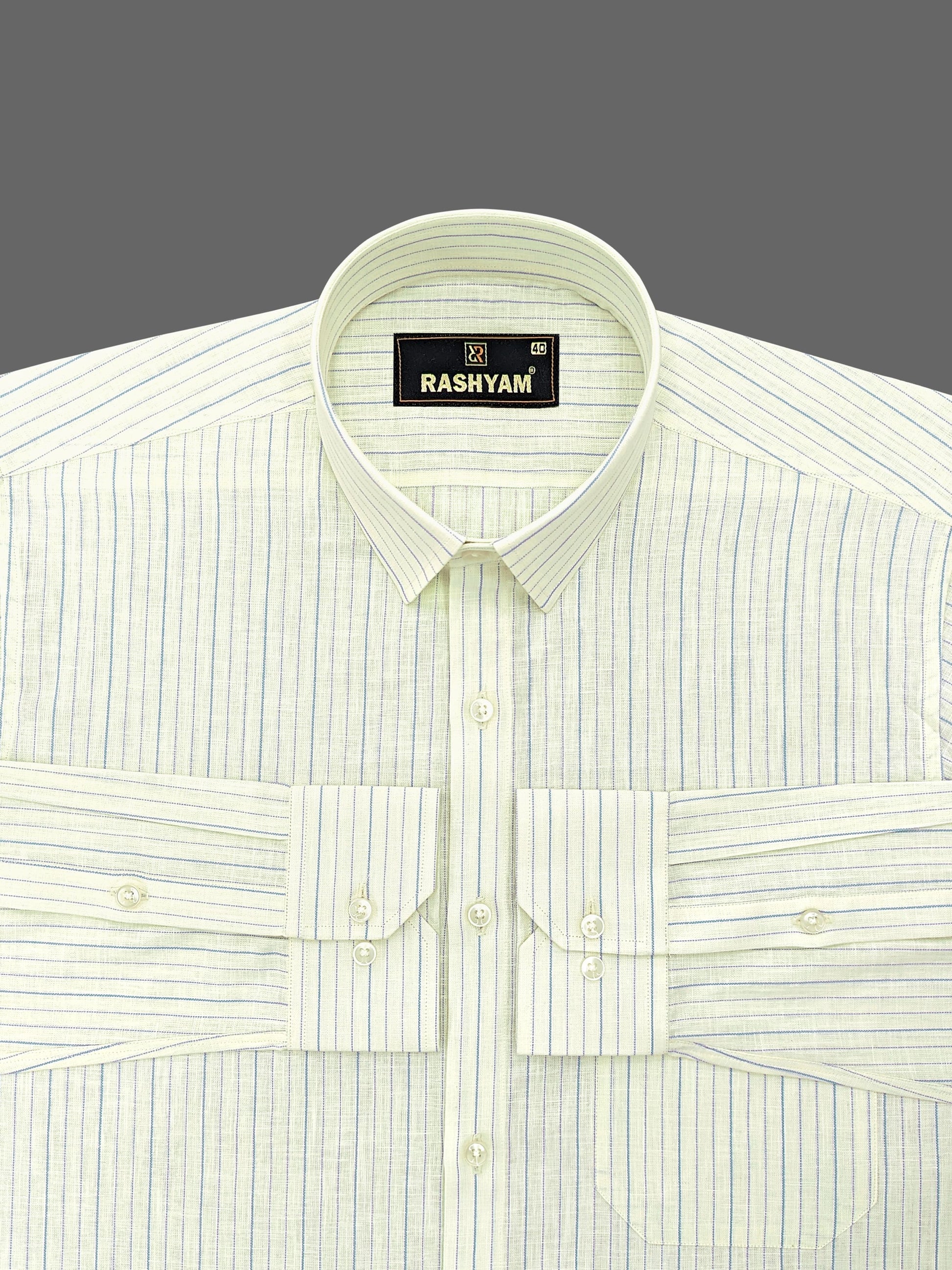 Lemon yellow linen shirt