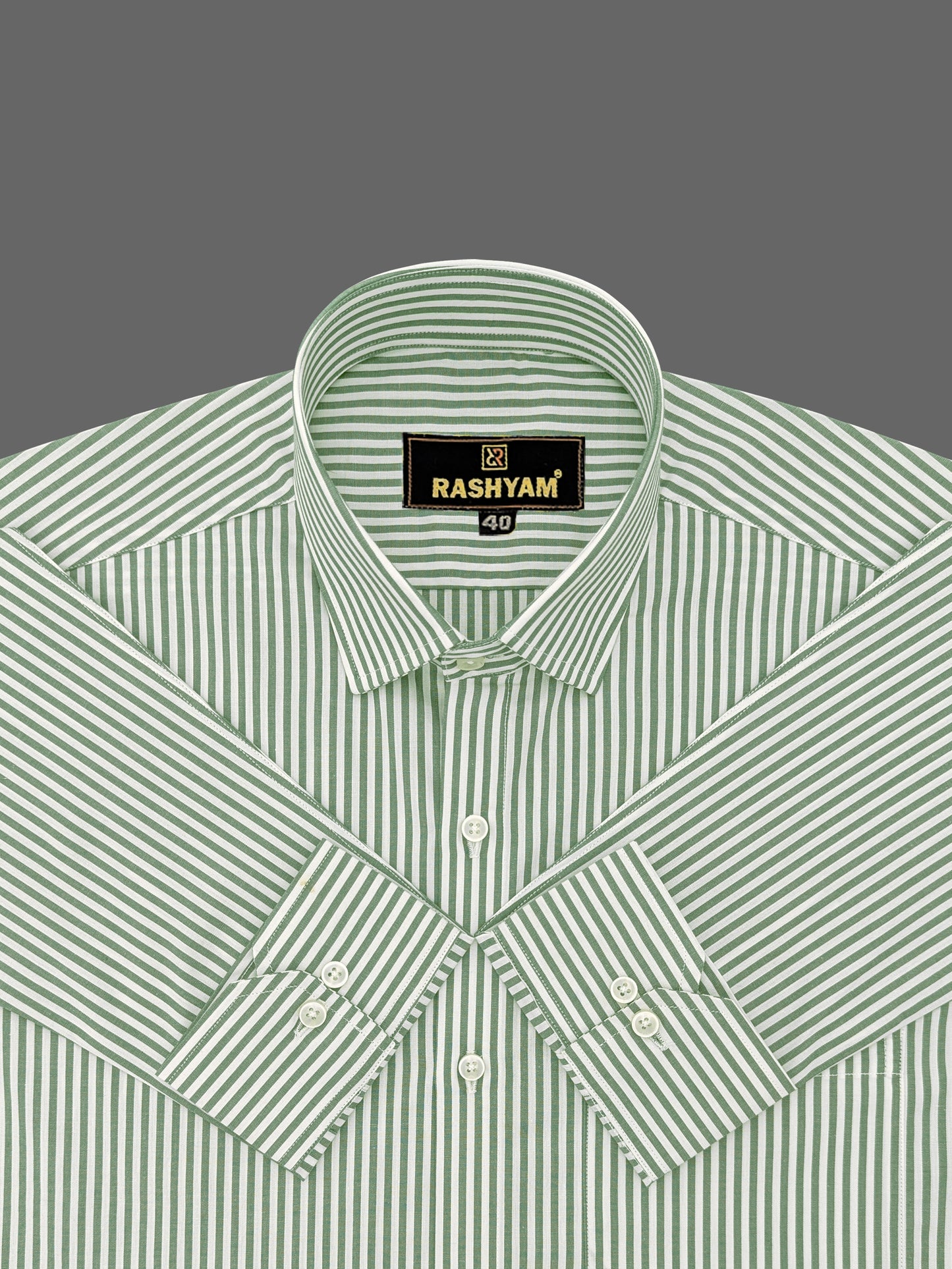 Bellagio Cascade Line On White Premium Giza Cotton Formal Shirt For Men