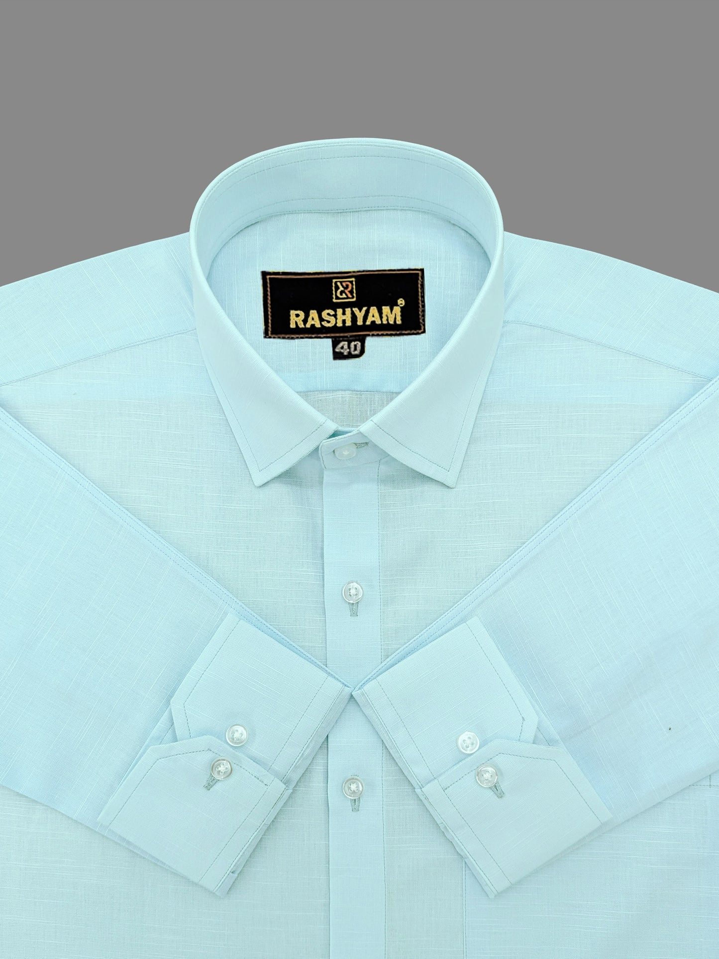 Cyan Blue Luxurious Italian Linen Shirt