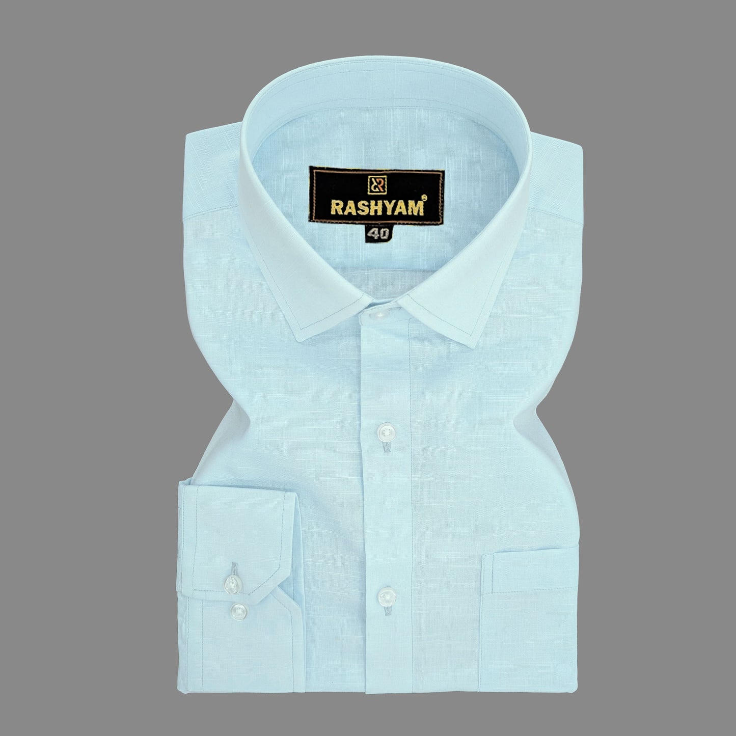 Cyan Blue Luxurious Italian Linen Shirt