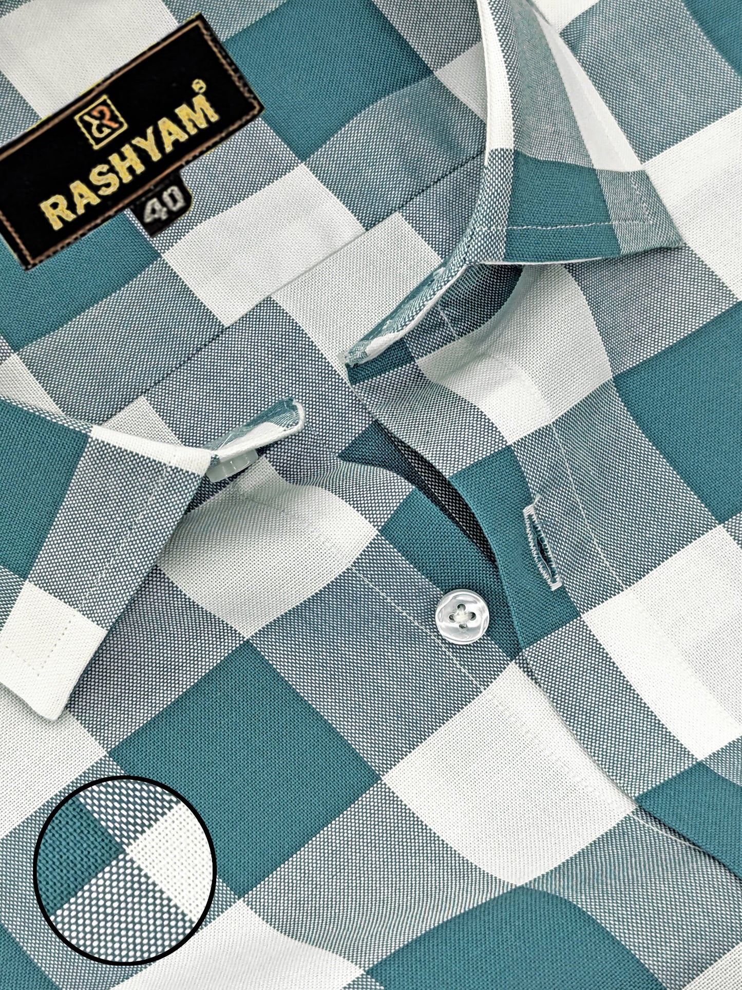 Sevilla Blue With White Checks Premium Oxford Cotton Shirt For Men