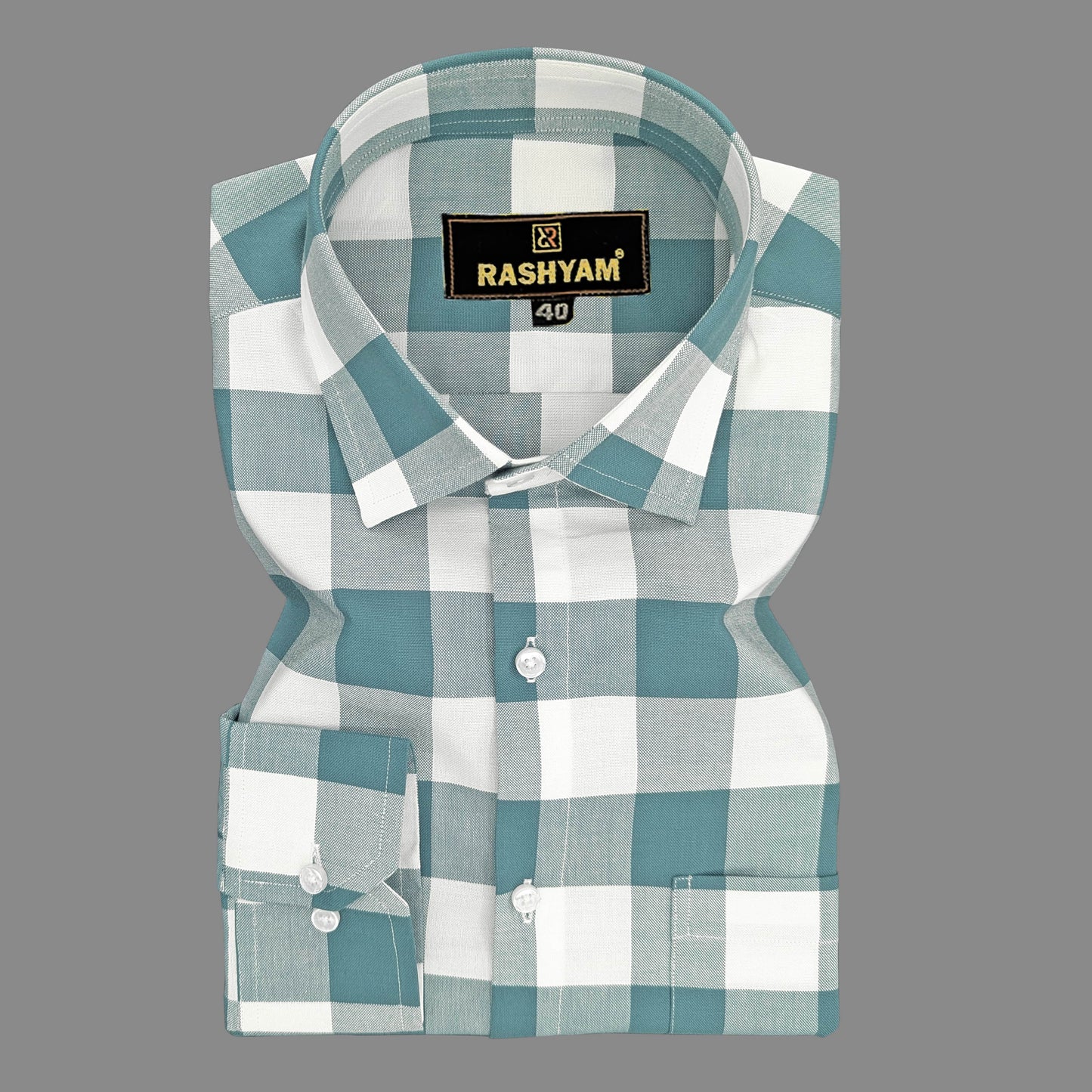 Sevilla Blue With White Checks Premium Oxford Cotton Shirt For Men