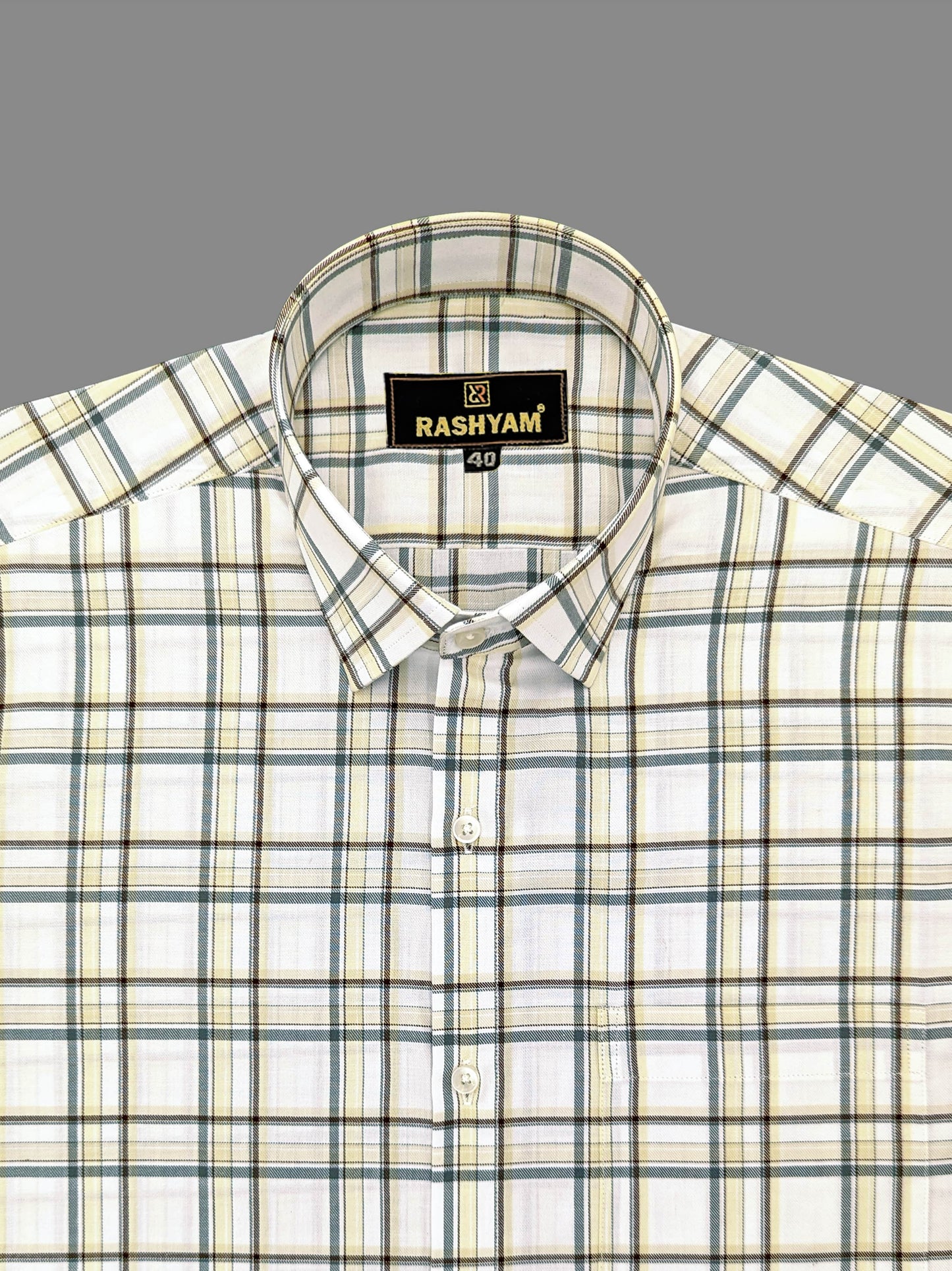 Sevilla White With Green Multi Checks Premium Oxford Cotton Shirt For Men