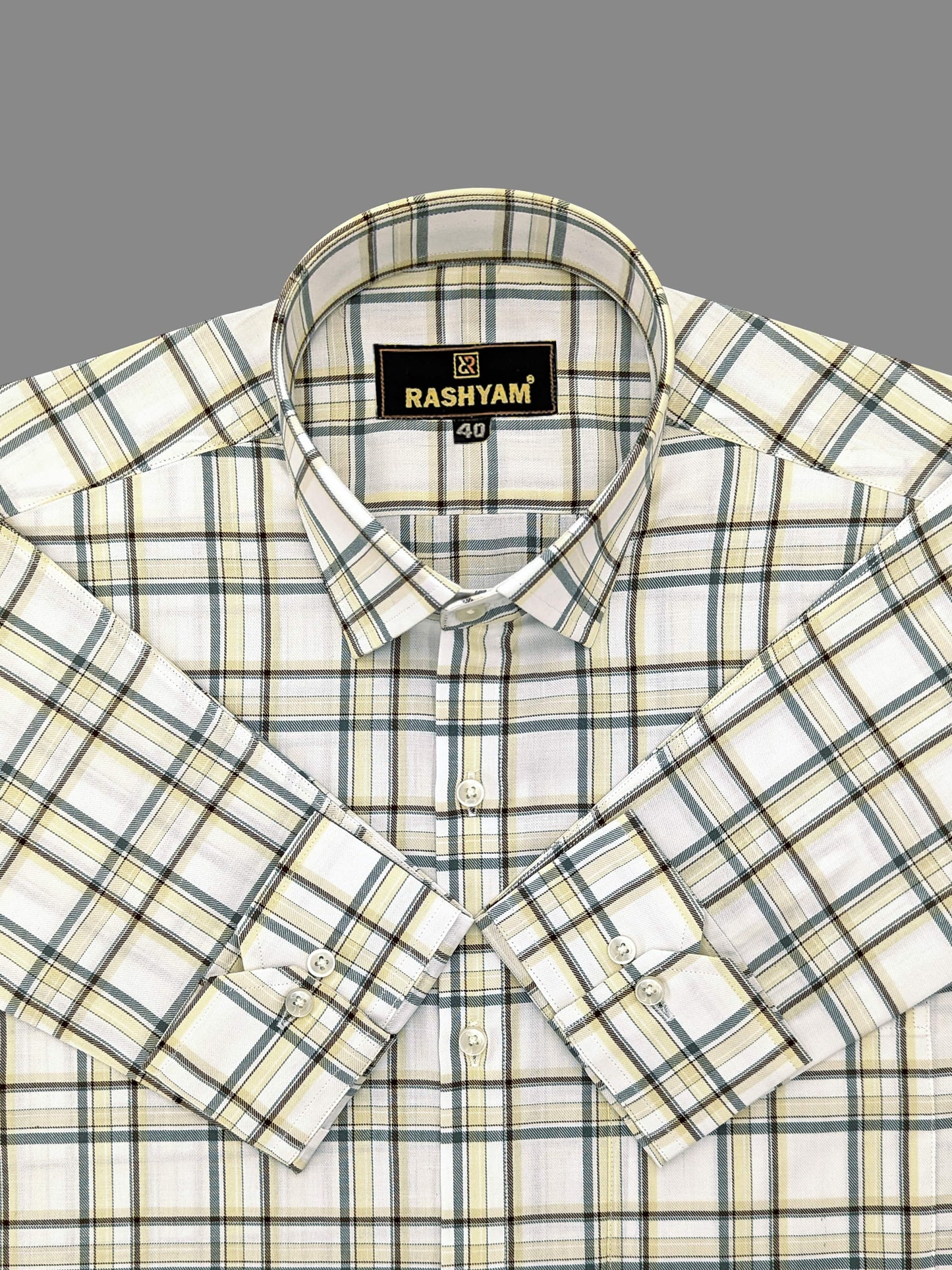 Sevilla White With Green Multi Checks Premium Oxford Cotton Shirt For Men