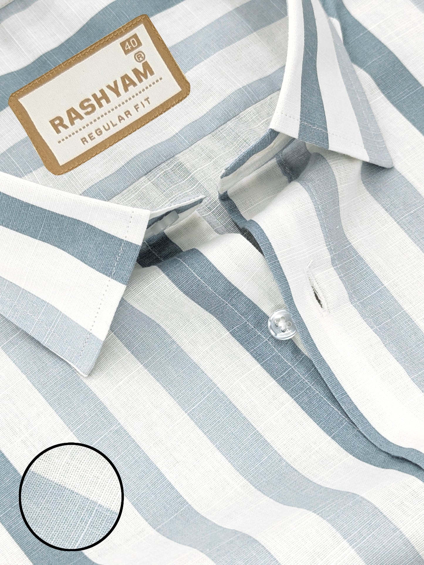 Luxurious Linen Cotton Blue Line Shirt For men