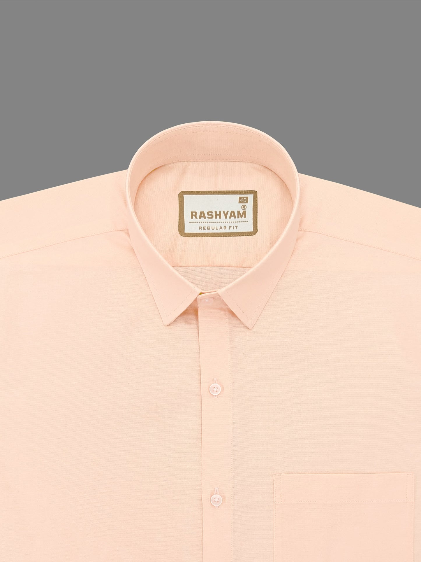 Rashyam Premium Cotton Mandys Orange Plain Formal Shirt for Men