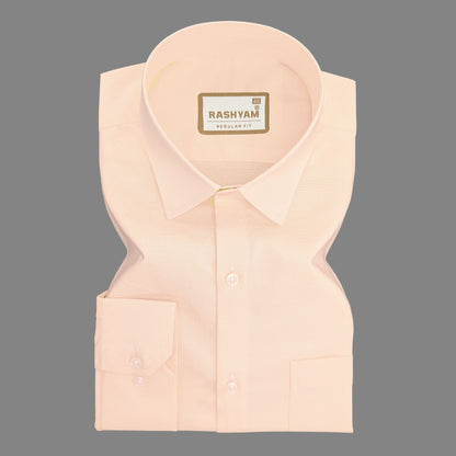 Rashyam Premium Cotton Mandys Orange Plain Formal Shirt for Men