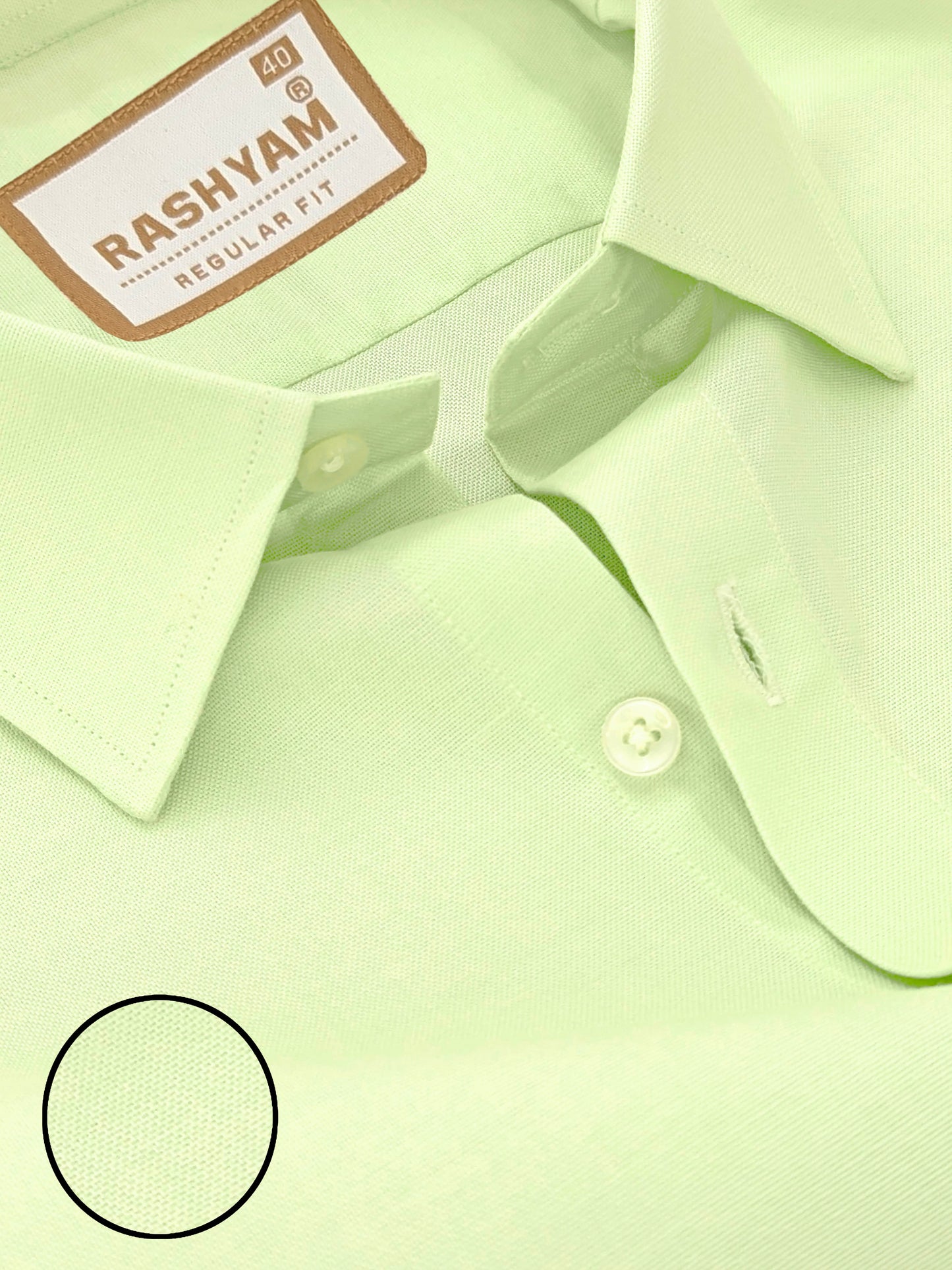 Rashyam Premium Cotton Beryl Green Plain Formal Shirt for Men