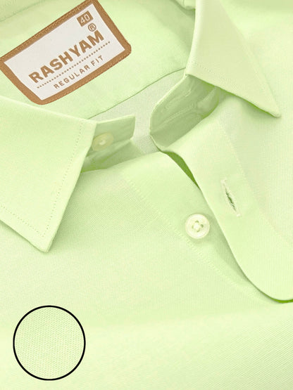 Rashyam Premium Cotton Beryl Green Plain Formal Shirt for Men