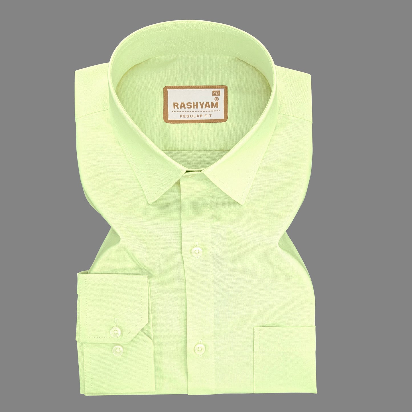 Rashyam Premium Cotton Beryl Green Plain Formal Shirt for Men