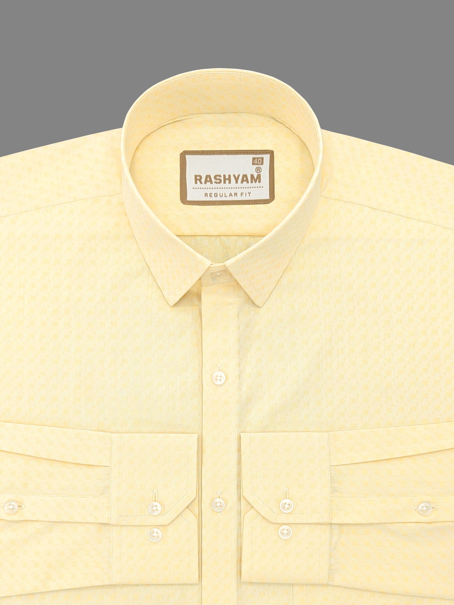 Civita Premium Giza Cotton Yellow Formal Shirt For Men