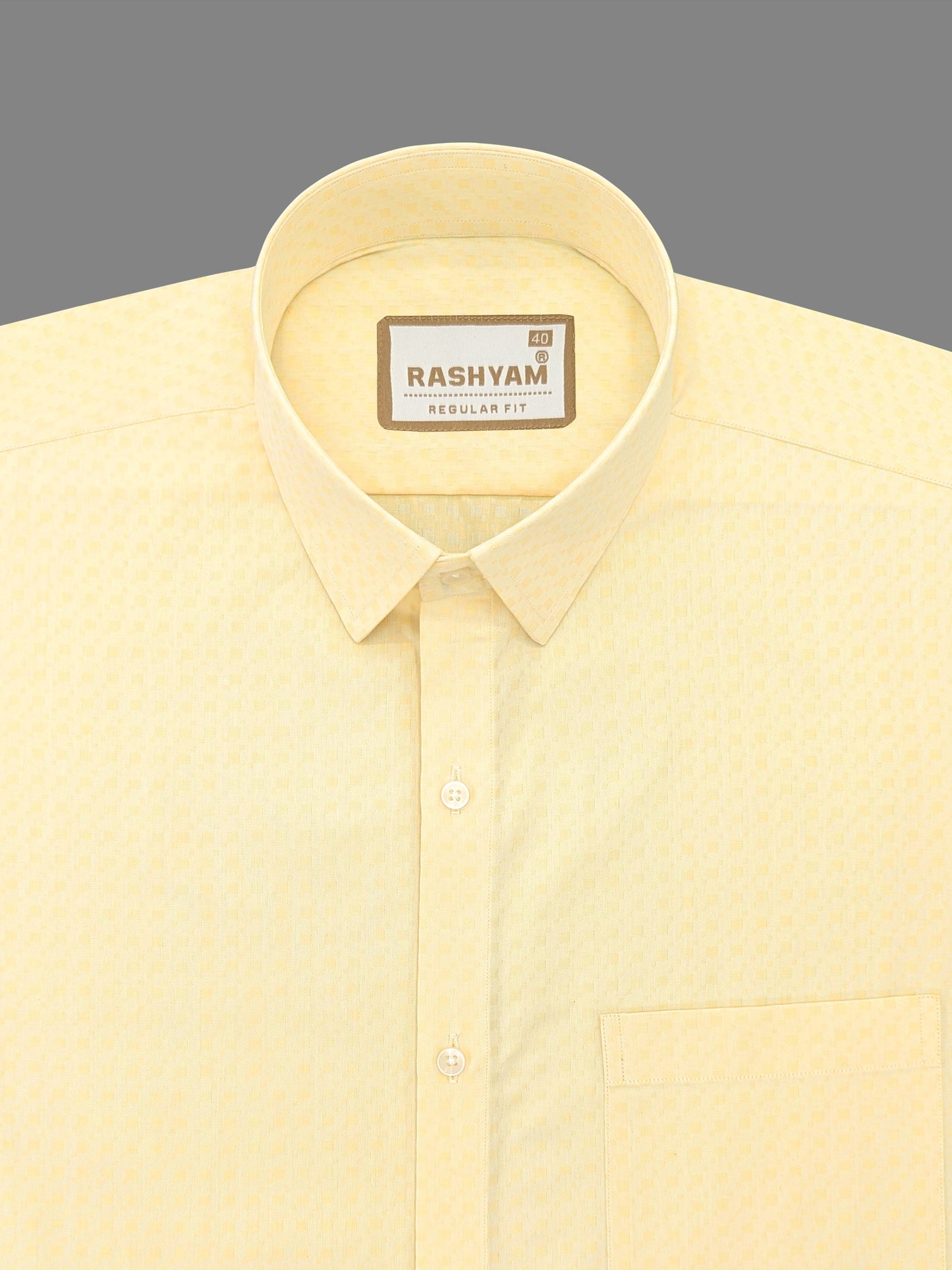 Civita Premium Giza Cotton Yellow Formal Shirt For Men