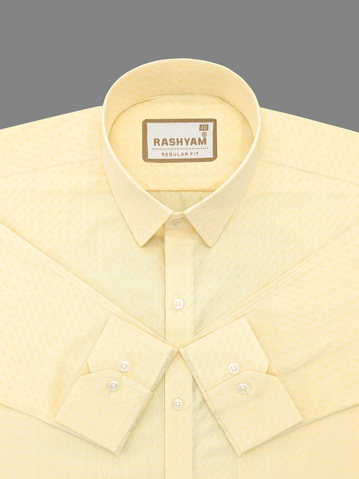 Civita Premium Giza Cotton Yellow Formal Shirt For Men