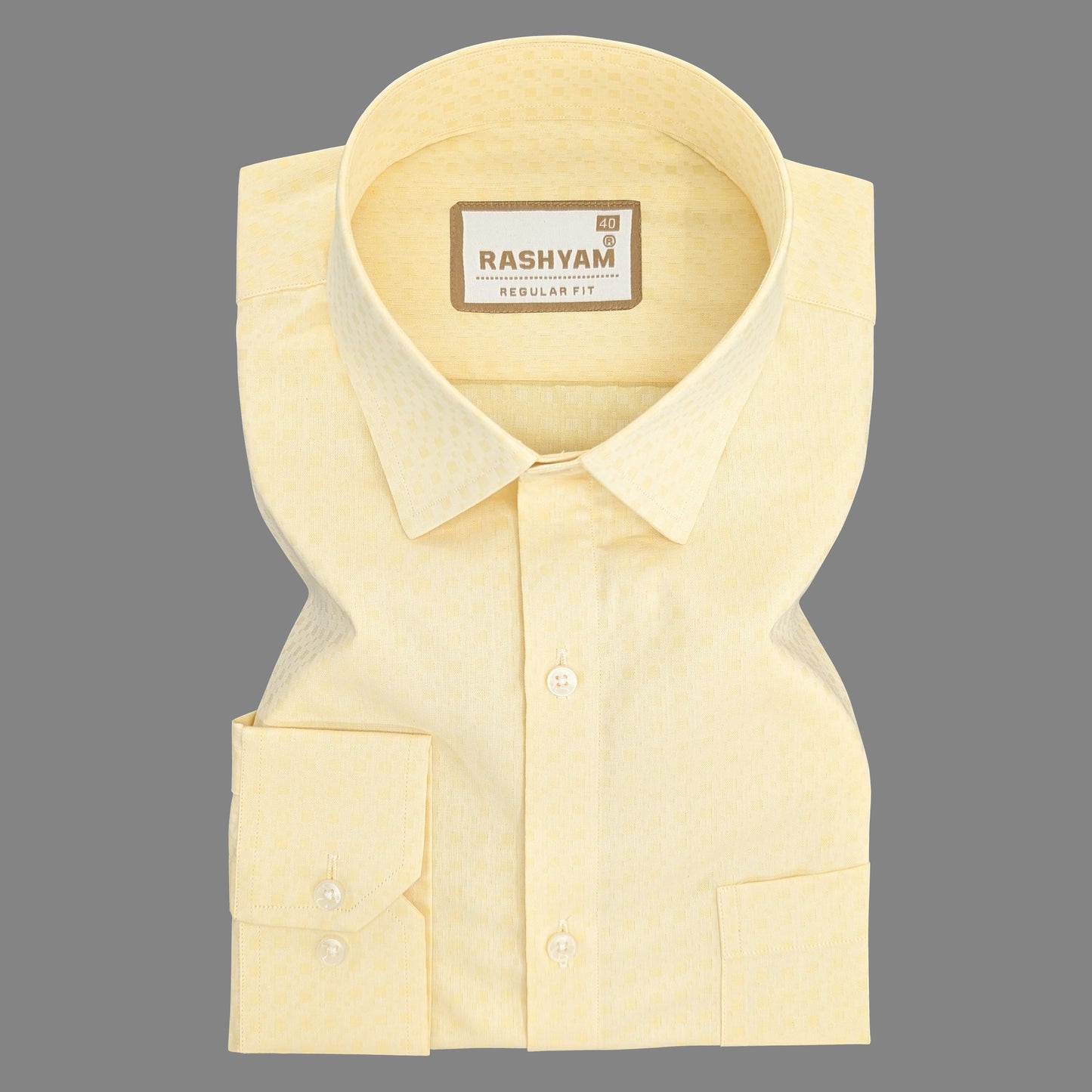 Civita Premium Giza Cotton Yellow Formal Shirt For Men