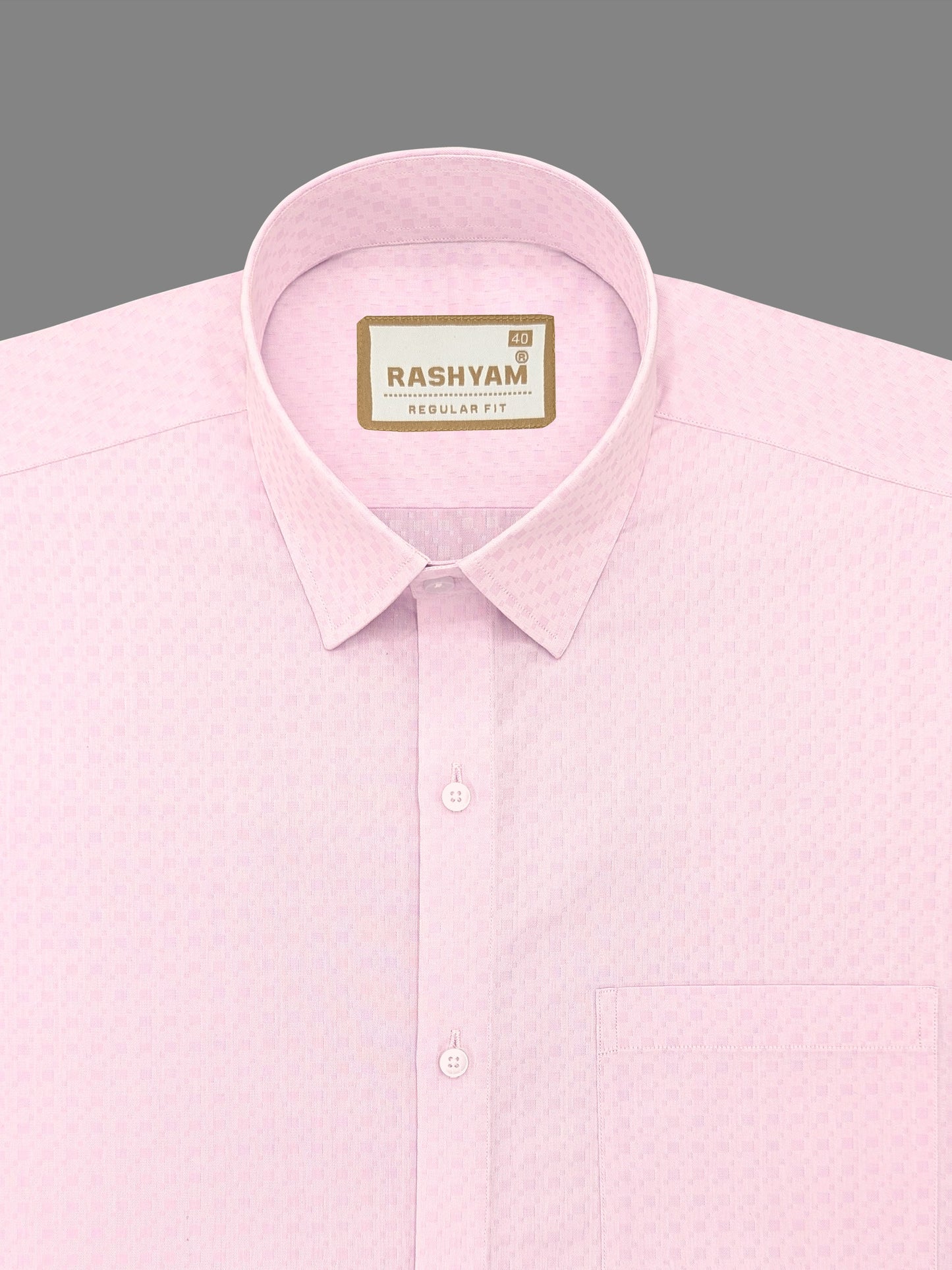 Civita Premium Giza Cotton Light Pink Formal Shirt For Men