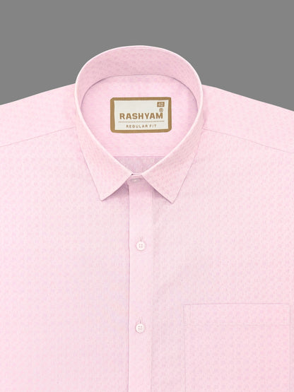 Civita Premium Giza Cotton Light Pink Formal Shirt For Men