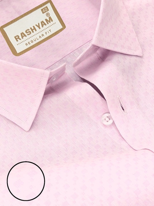 Civita Premium Giza Cotton Light Pink Formal Shirt For Men