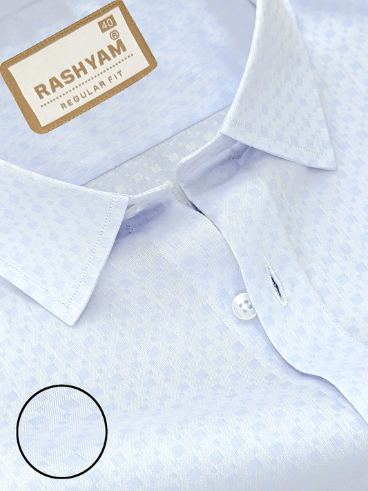 Civita Premium Light Blue Giza Cotton Formal Shirt For Men