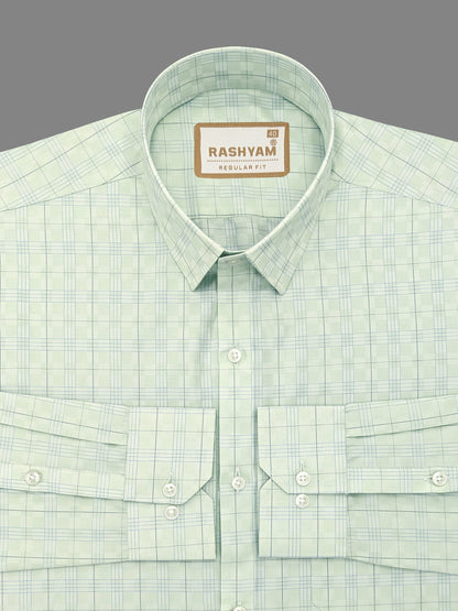 Antonello Green With Blue Box Multi Checks Premium Cotton Shirt