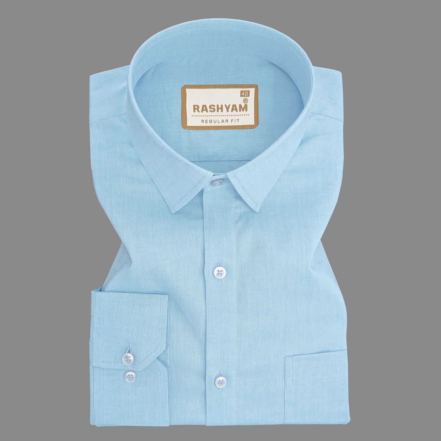 Merlino Sky Blue Luxury Giza Cotton Formal Shirt For Men