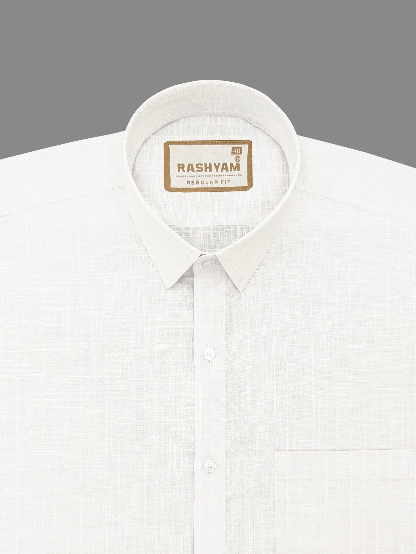 Chianti Premium Cotton White Light Line Formal Shirt For Men