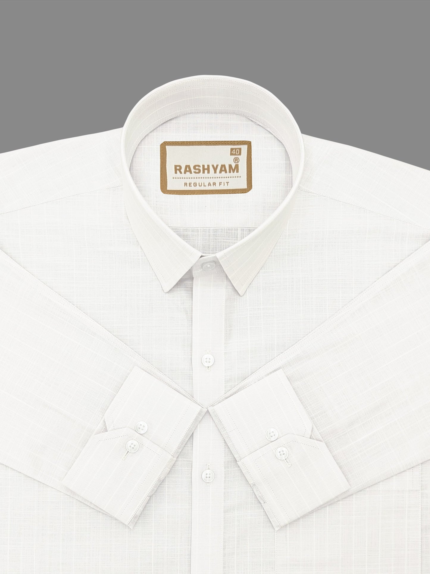 Chianti Premium Cotton White Light Line Formal Shirt For Men