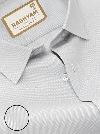 Rashyam Premium Cotton Light Grey Plain Formal Shirt for Men