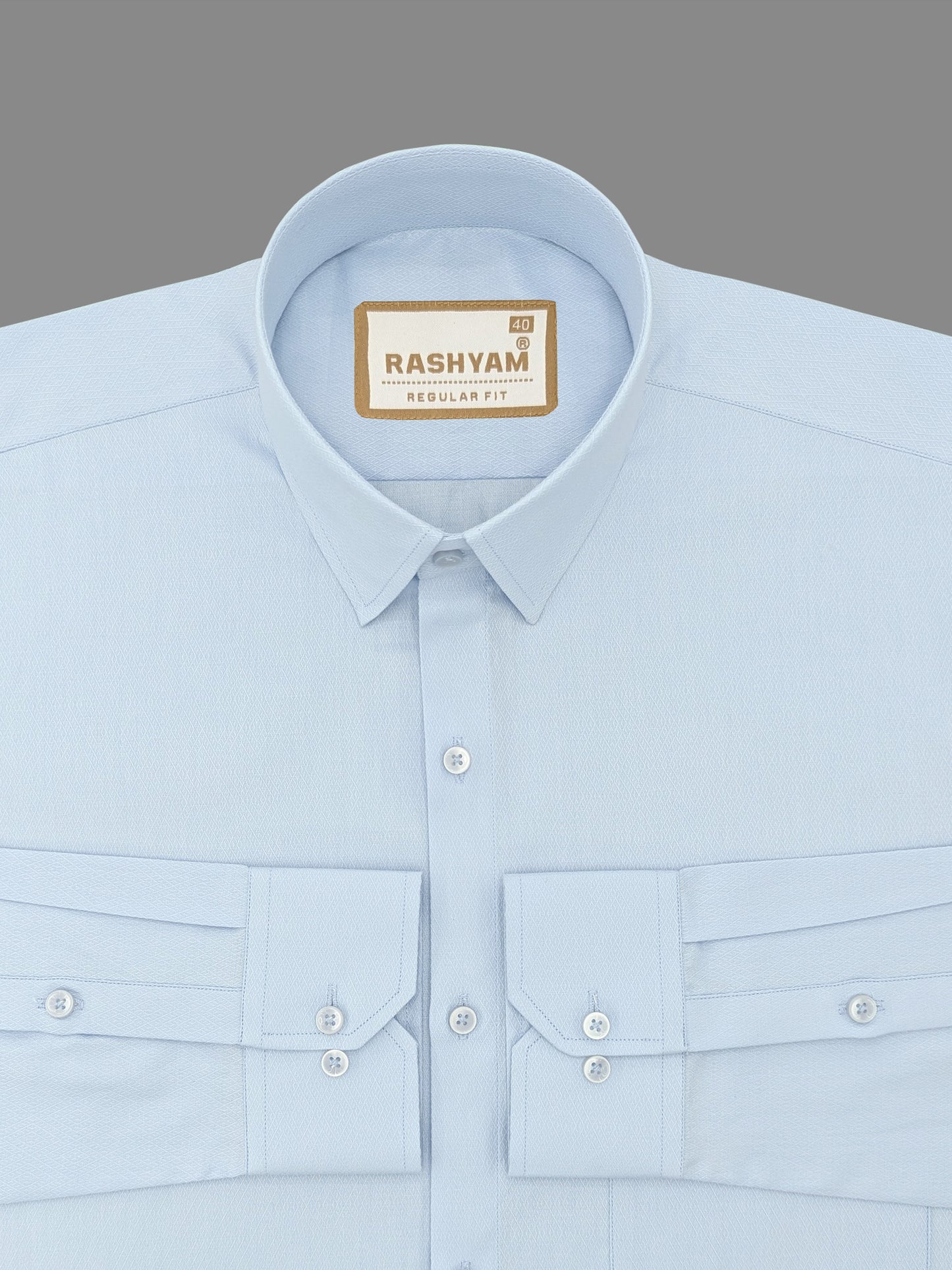 Civita Premium Designer Cotton Light Blue Formal Shirt For Men