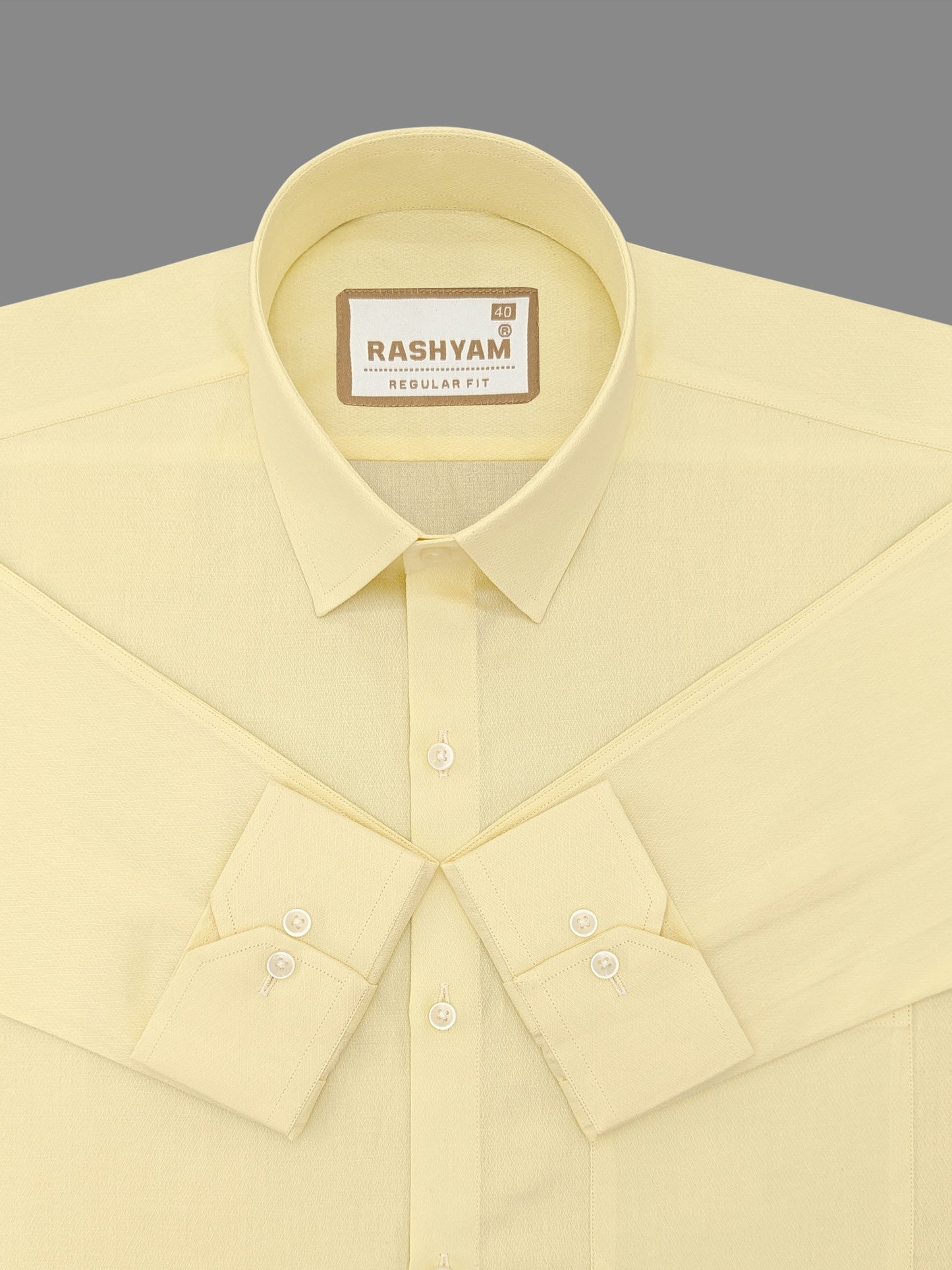 Civita Lemon Yellow Premium Designer Cotton Formal Shirt For Men